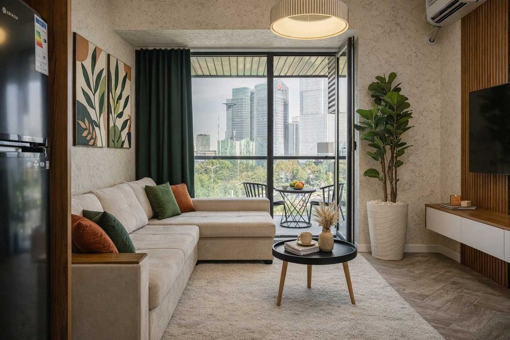 Посуточно 2-х комнатные апартаменты бизнес-класса с панорамным видом