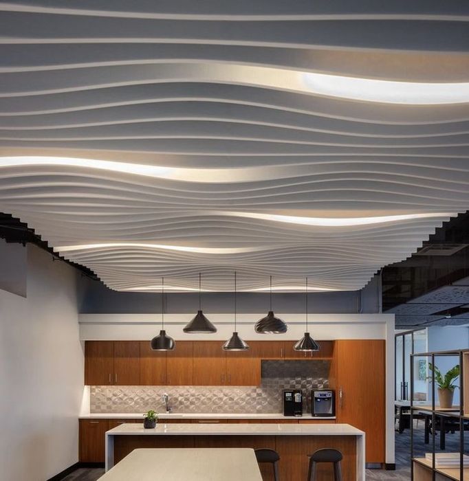 ВОЛНИСТЫЕ ПОТОЛКИ | Волнистые реечные | 3D | Декор | Dekor | Volna