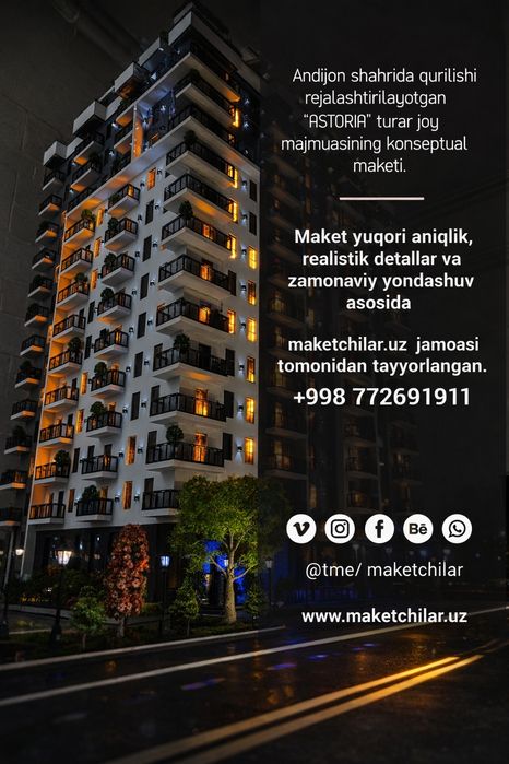 Arxitektura maketlari | Professional maket yasash (15 yil tajriba)