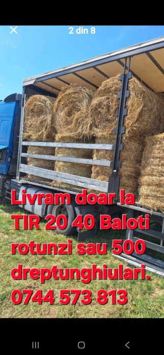 Baloti fan sau lucerna min.40 Rotunzi.500 drept.La TIR Ferma de dat pe servicii Capre Vaci Oi Porci

Livram doar la TIR 
Cate 20 40 baloti Lucerna rot
