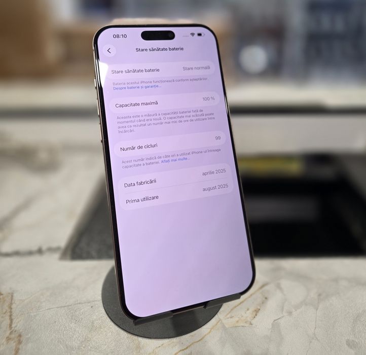 iPhone 16 Pro Max 256GB. ca NOU !! 100% Bateria