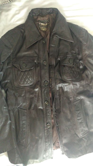 Haina Geaca Piele Unisex Echtes Leder Rind Nappa Marime 48/M