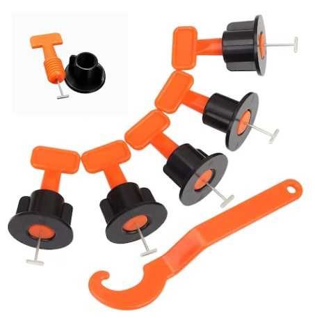 Set 50 tije 1 și 1.5 mm interschimbabile/refolosibile nivelare gresie