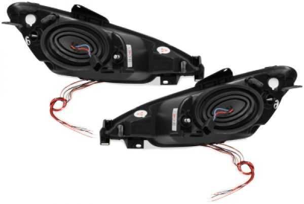 Фарове Пежо 206 Лед Тунинг нови тъмни Peugeot 206 Led angle eyes Черни