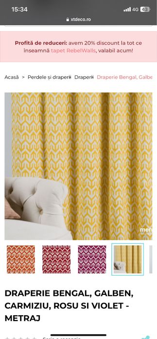 Draperie superba galbena calitate superioara