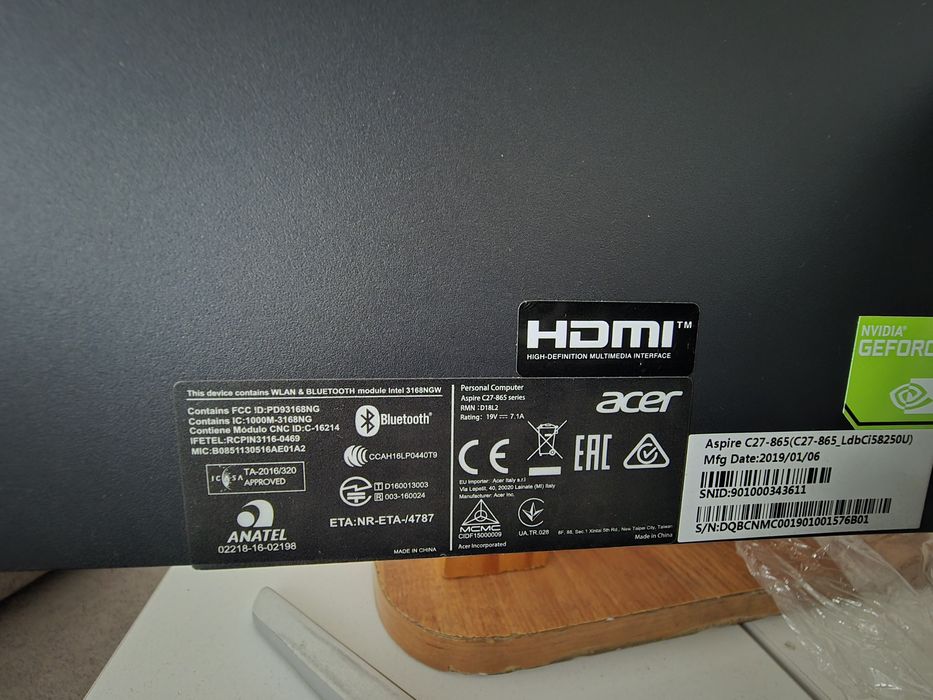 Моноблок Acer Aspire C27-865