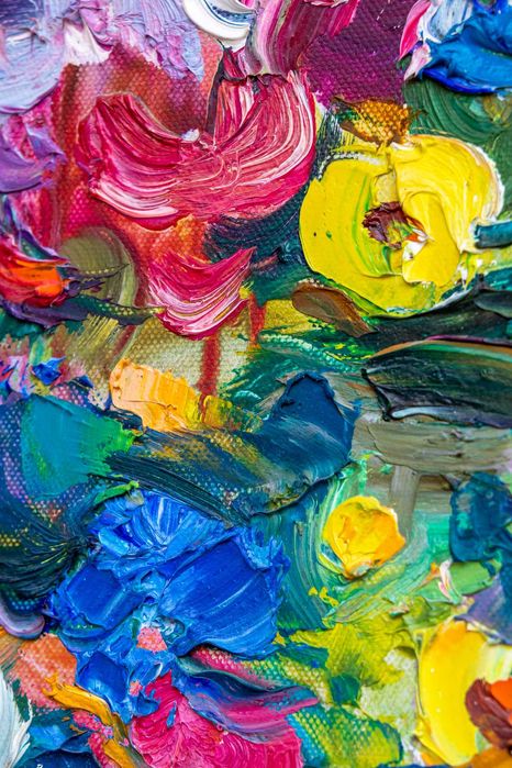 Картина "Светлый букет" Холст, масло. 60х60 см