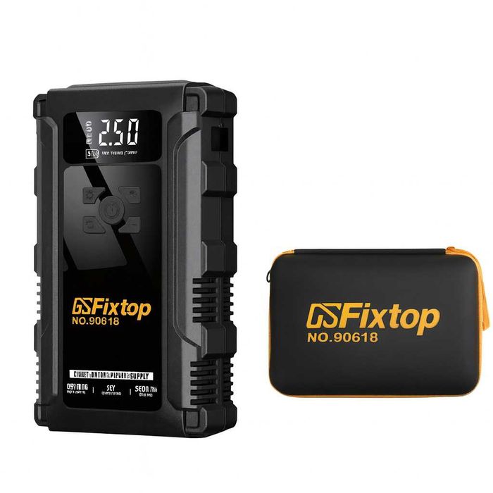 Pornitor auto portabil cu funcție de compresor, 12000 mAh, Fixtop