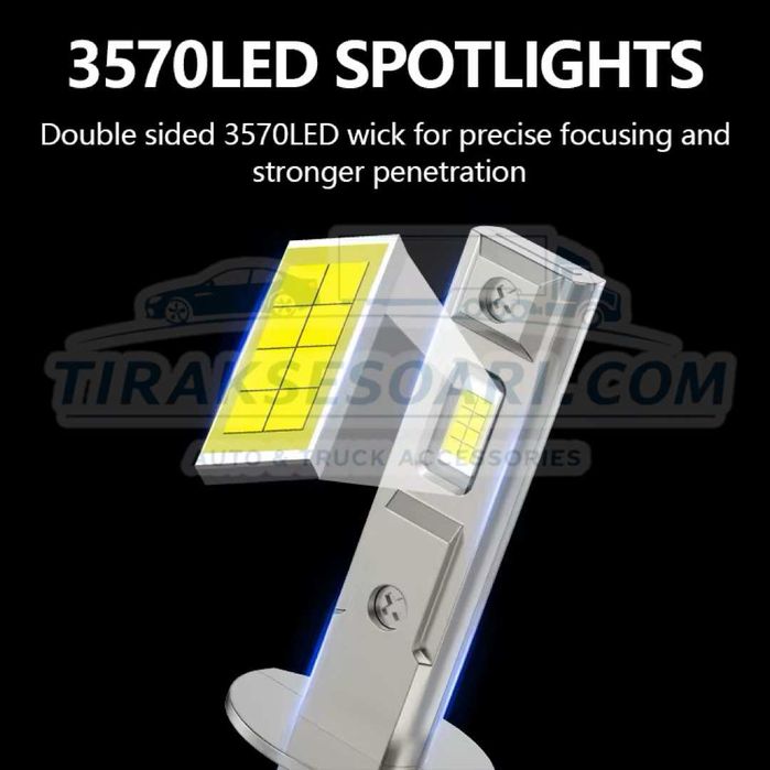 CARLUX LED Диодни Крушки H1 180W 12V 300% светлина без вентилатор