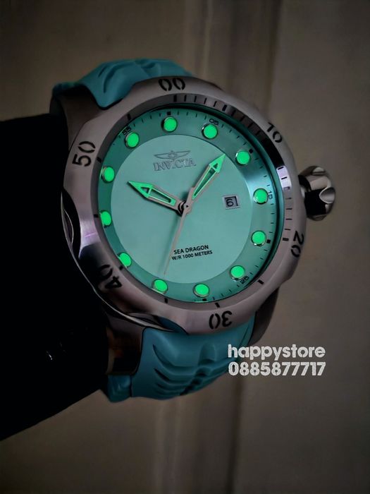 INVICTA Sea Dragon turquoise 54 mm, Инвикта нов ръчен часовник