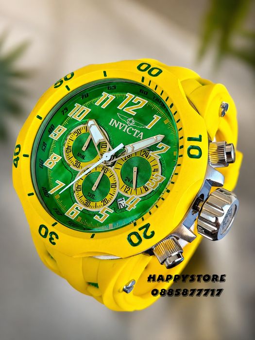 INVICTA Hydra Yellow/Green 52 mm, Инвикта нов мъжки часовник