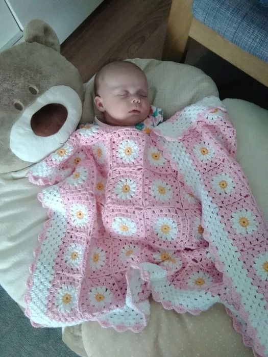 Плед-одеяло для ребёнка. Ручная вязка