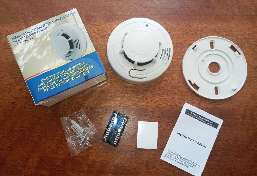 Пожарный дымовой датчик, беспроводной, с батарейкой 2*1.5V AA