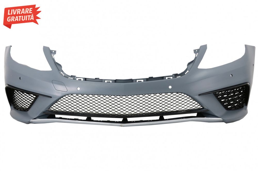 Pachet Exterior cu Grila Centrala Negru Lucios Mercedes S-Class W222 (