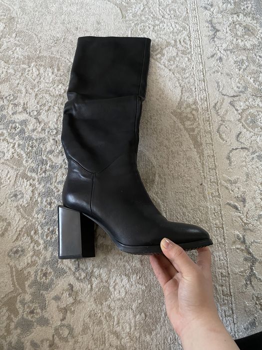 обувь ботфорты кожаные