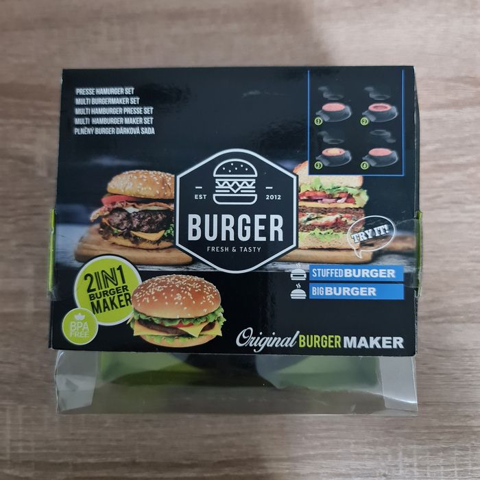 Преса за бургер 2 в 1 пълнен бургер и биг бургер