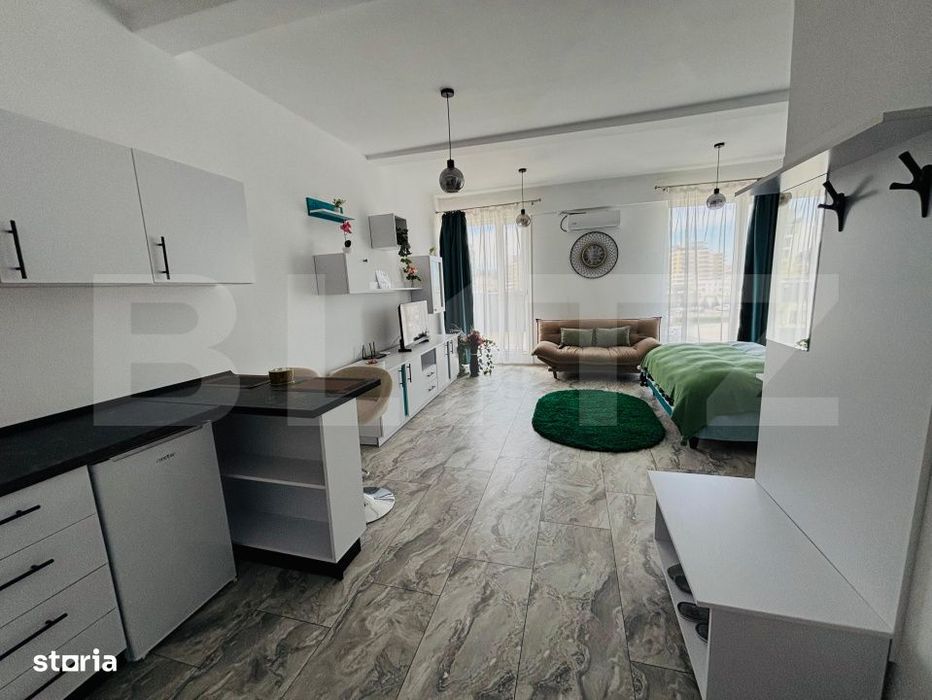 Garsoniera cocheta, mobilata modern, ideala pentru investitie