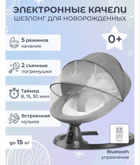 Детский шезлонг от 0 месяцев