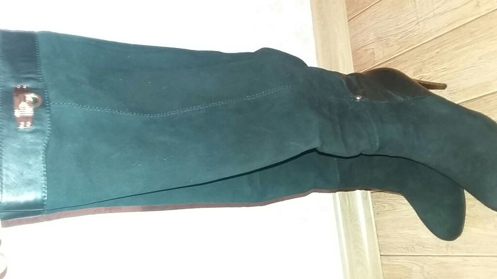 Осенние замшевые сапоги