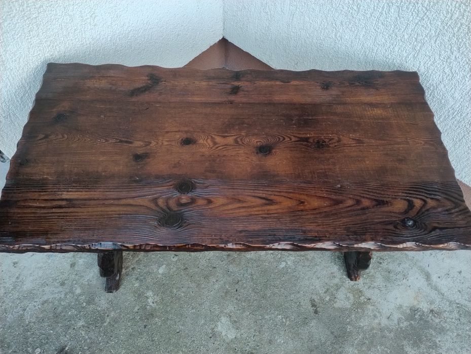 De vânzare măsuță de cafea rustică din lemn masiv