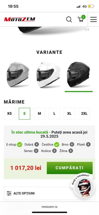 Casca moto integrala - Airoh SPARK 2 - Culoare negru mat