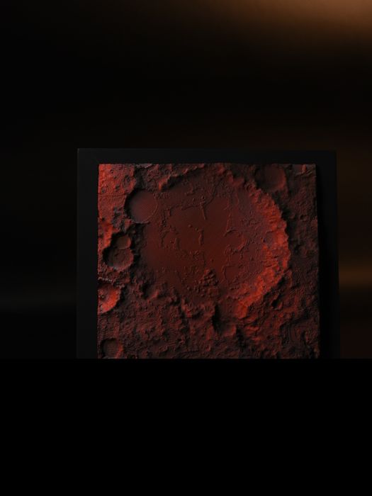 Сувенир в виде кратера Гусев, Марс. (Модель)