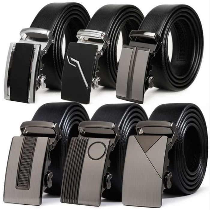 мъжки кожен елегантен колан колани с механизъм