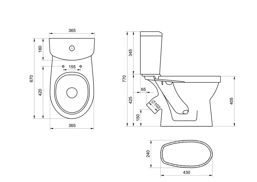 Унитазы Santek "БОРЕАЛЬ".  Цена с ДОСТАВКОЙ !