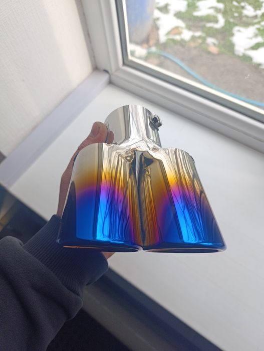 Насадки на глушитель двойные. Универсальные.