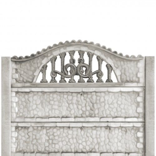 Gard beton Tracic 1 cu stâlpi simpli 1,7 m