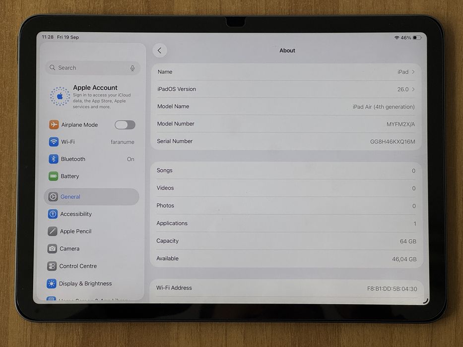 PRET FIX Apple iPad Air 2020 gen.4 64gb cu Bypass, citeste descrierea!