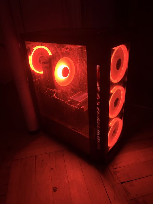 cpu+case with 4 fans and argb controller and cpu fan
