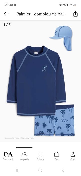 Vand costum de baie marimea 80 (9-12 luni)