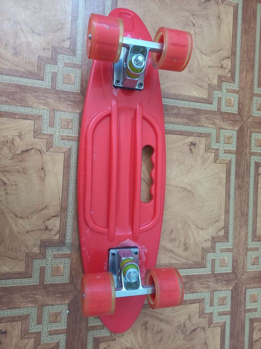 Скейтборд Пенни борд с ручкой (Состояние нового) / Penny board