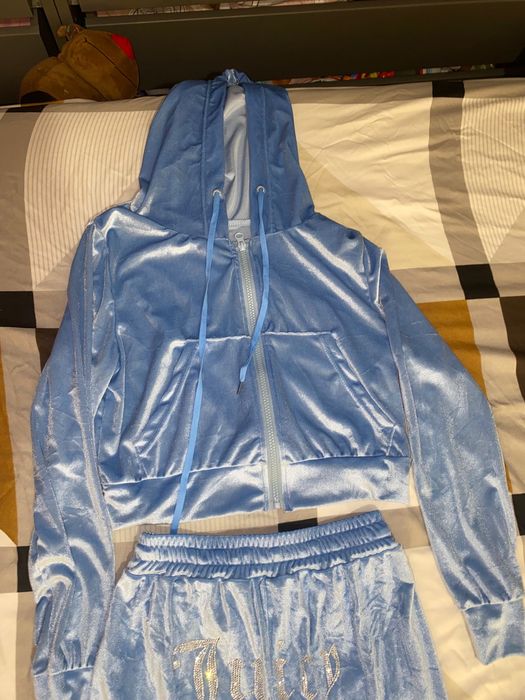 Trening din catifea dama S albastru