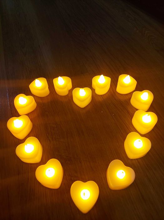 Новые электронные свечи в форме сердце красивые декоративные