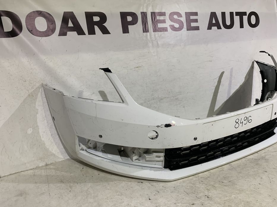 Bara fata Skoda Octavia 3, facelift, 2017, 2018, 2019, 2020, cod origine OE 5E0807221N, cu gauri pentru senzori de parcare (6).