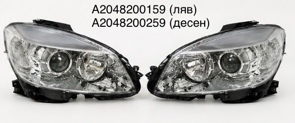 Фарове за Mercedes W204 2007-2011 / Ляв / Десен | Чисто Нови | Промо Комплект