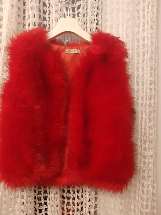 Cămasă deosebită și vestă blăniţă  fetiţă  10-12