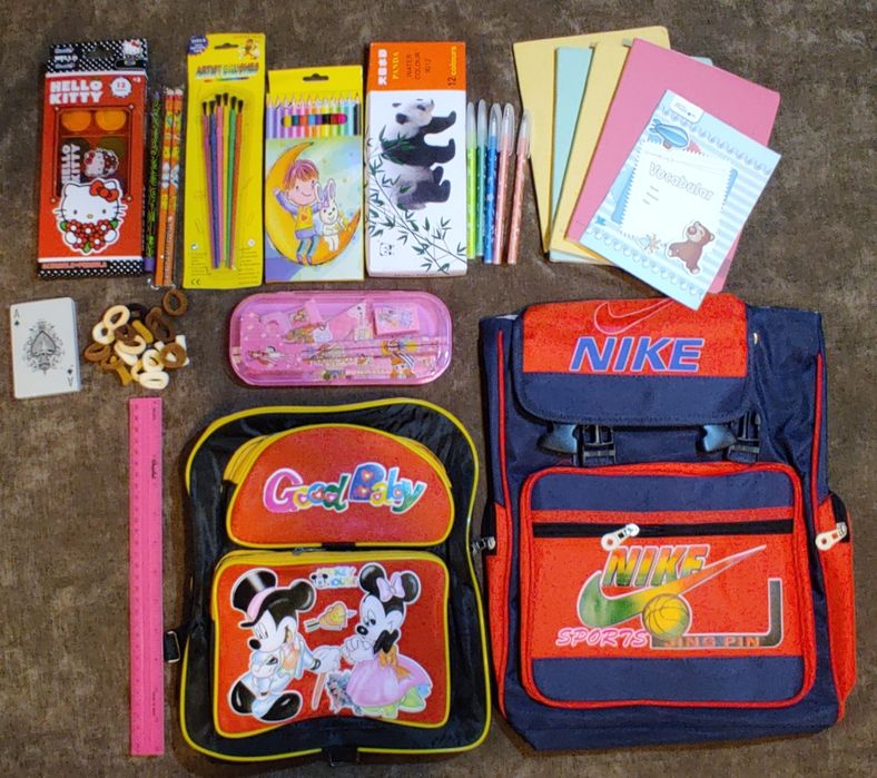 PACHET Rechizite Școală Ghiozdan Caiete Copii NOI