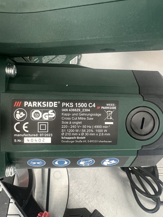 Потапящ циркуляр (пендула) Parkside PKS 1500 C4 -1500W 4900об/мин