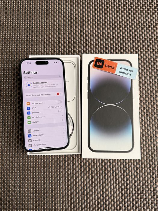 Лизинг 35лв/м Iphone 14 Pro Black айфон 14 про черен 128гб