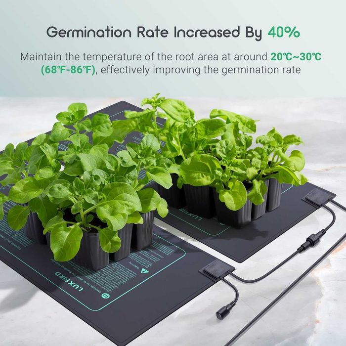 2 броя нагревателни постелки за разсад с цифров термостатен контролер