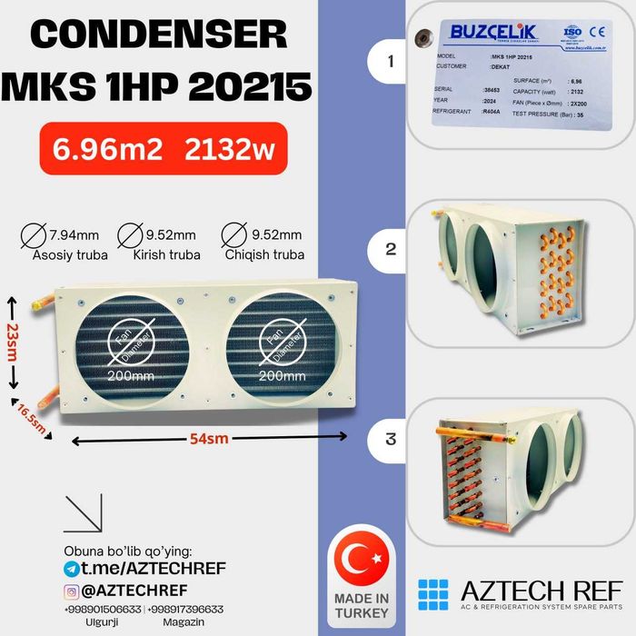 BUZÇELIK компанияси испарителлари сотувда!