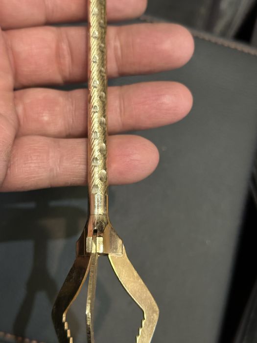 стара френска позлатена щипка за лед захар