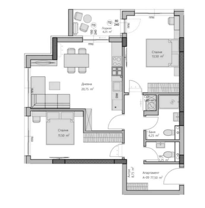 Продава се Тристаен апартамент в Пловдив, Христо Смирненски - 91 кв.м за 756 €/кв.м - Снимка #4