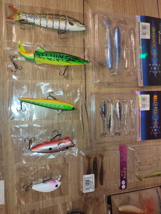 Set spinning produse NOI naluci soft,shad,vobler,lingurite oscilante.