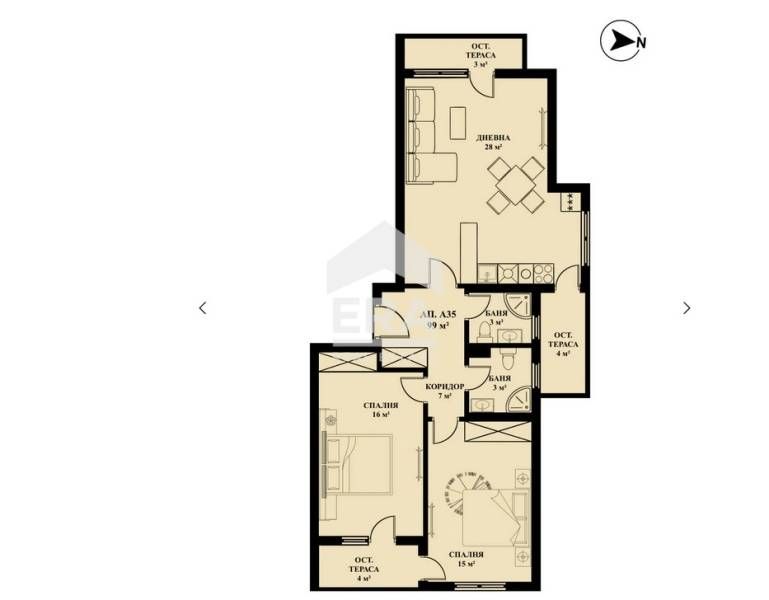 Продава се Тристаен апартамент в София, Люлин 5 - 120 кв.м за 890 €/кв.м - Снимка #1