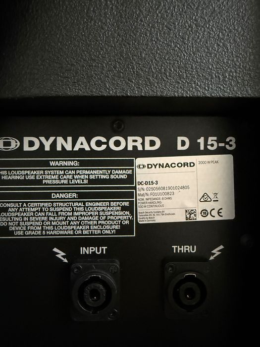 Vand boxe Dynacord D 15-3