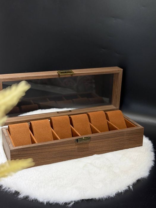 Шкатулка органайзер для часов и украшений дерево с замком